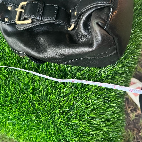 MICHAEL KORS BLACK LEATHER SATCHEL HANDBAG PURSE - Picture 8 of 14